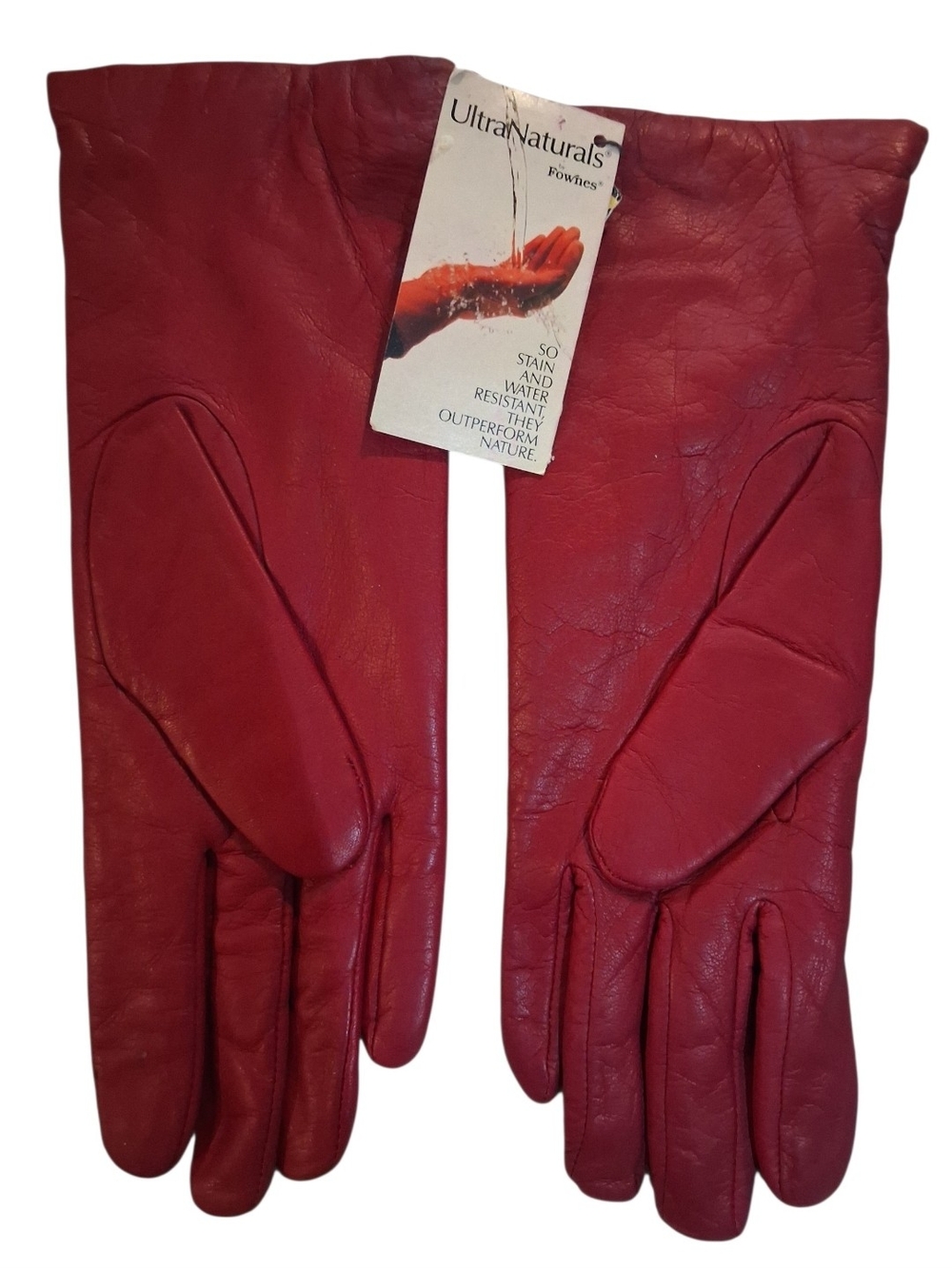 Women's Red Leather Gloves